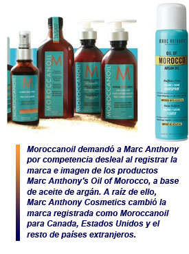 Moroccanoil y Marc Anthony Cosmetics zanjan sus disputas judiciales